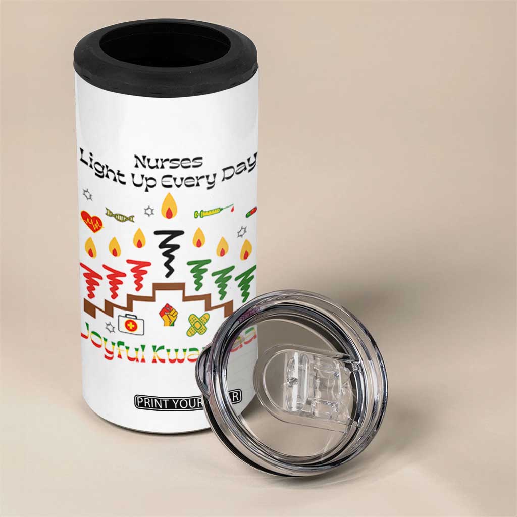 Joyful Kwanzaa Nurse Gift 4 in 1 Can Cooler Tumbler Light Up Everyday TS12 Print Your Wear