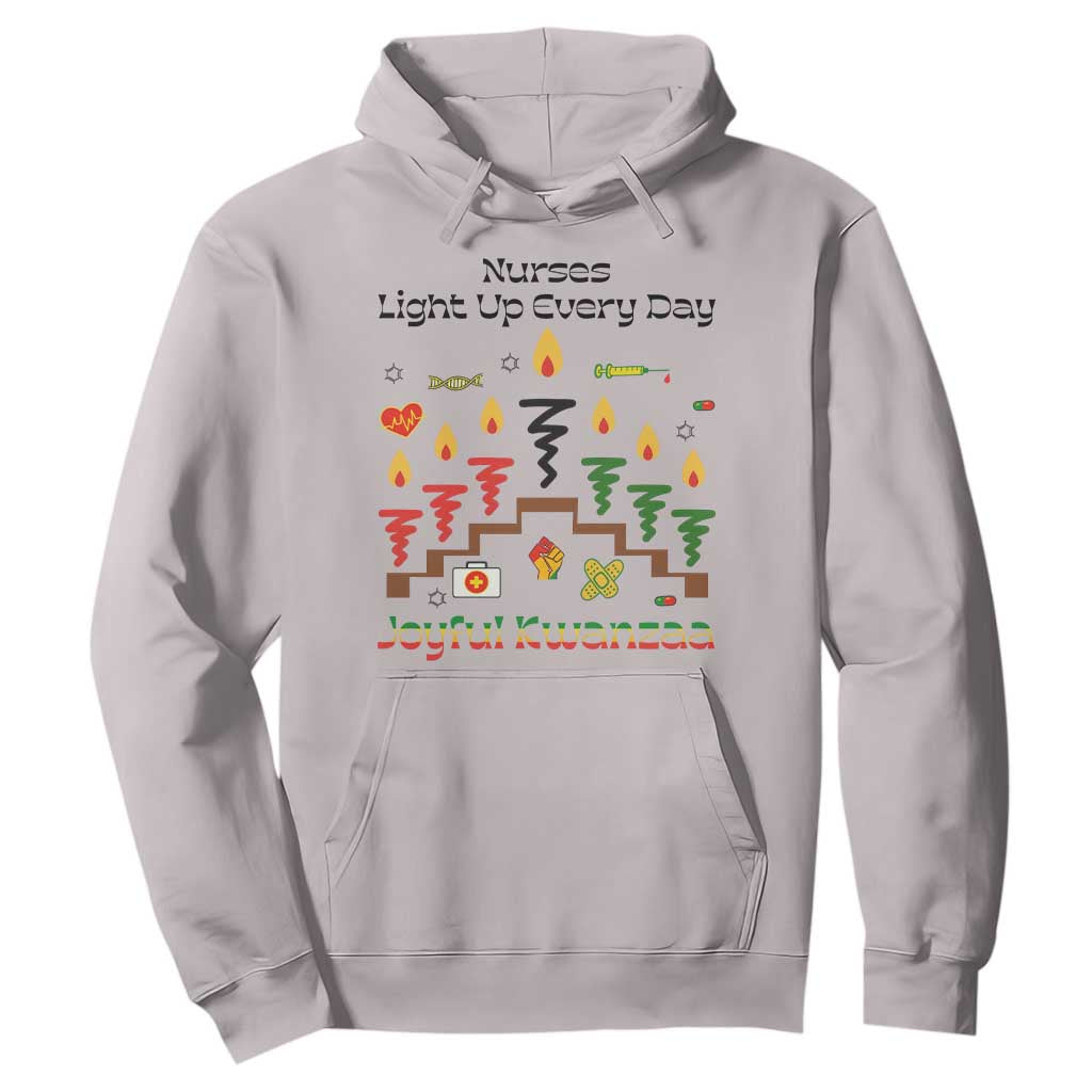 Joyful Kwanzaa Nurse Gift Hoodie Light Up Everyday TS12 Ice Gray Print Your Wear