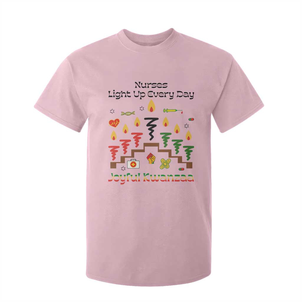 Joyful Kwanzaa Nurse Gift T Shirt For Kid Light Up Everyday TS12 Light Pink Print Your Wear