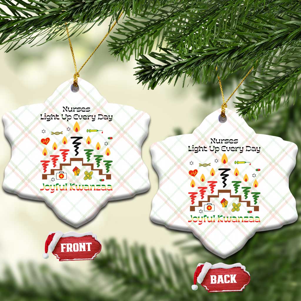 Joyful Kwanzaa Nurse Gift Ceramic Ornament Light Up Everyday TS12 Print Your Wear