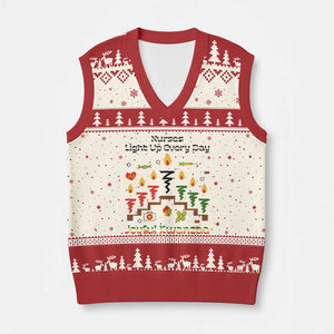 Joyful Kwanzaa Nurse Gift V-Neck Knit Sweater Vest Light Up Everyday TS12 Beige Red Print Your Wear