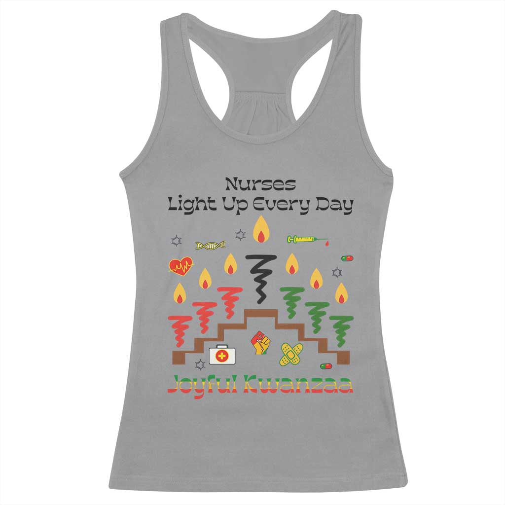 Joyful Kwanzaa Nurse Gift Racerback Tank Top Light Up Everyday TS12 Sport Gray Print Your Wear