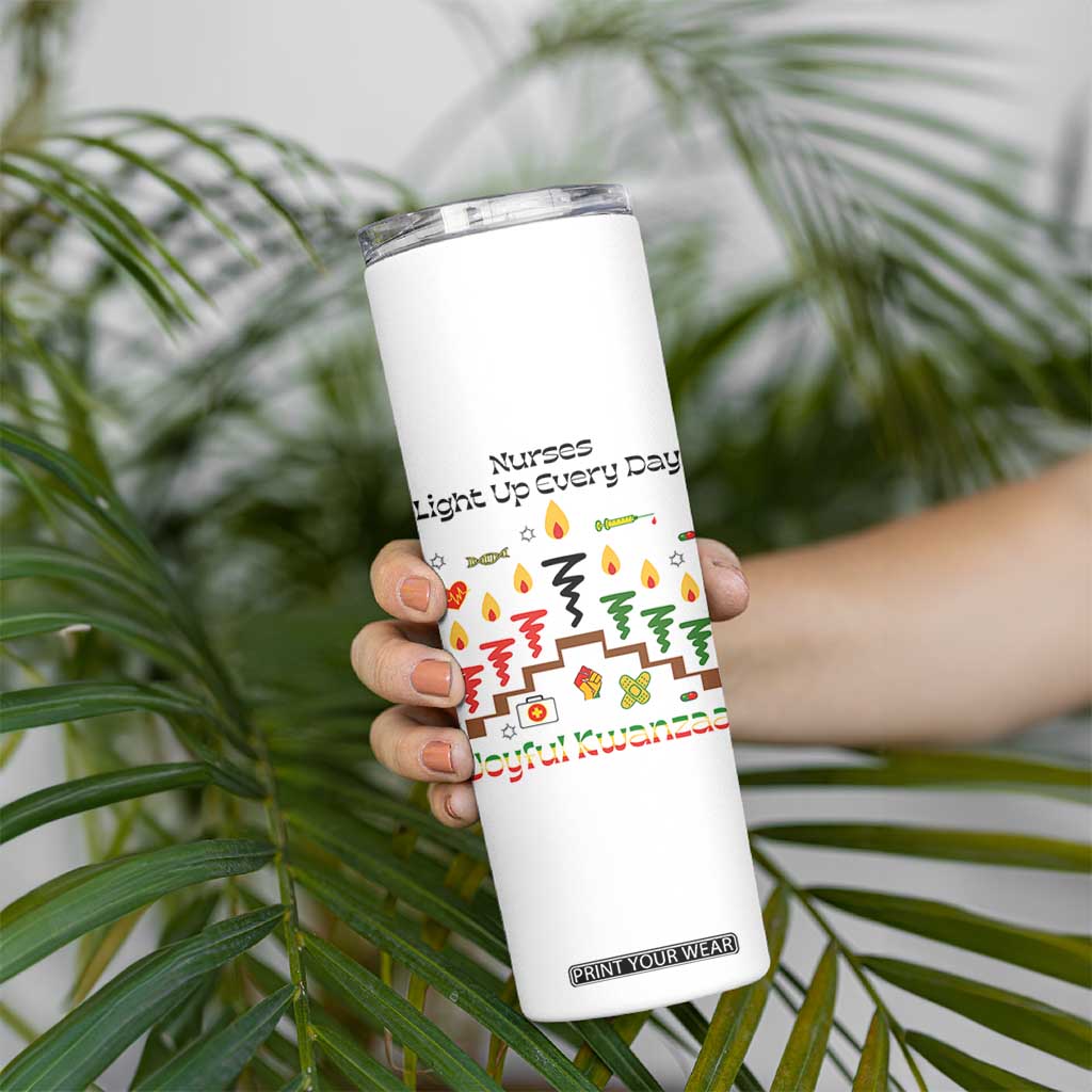 Joyful Kwanzaa Nurse Gift Skinny Tumbler Light Up Everyday TS12 Print Your Wear