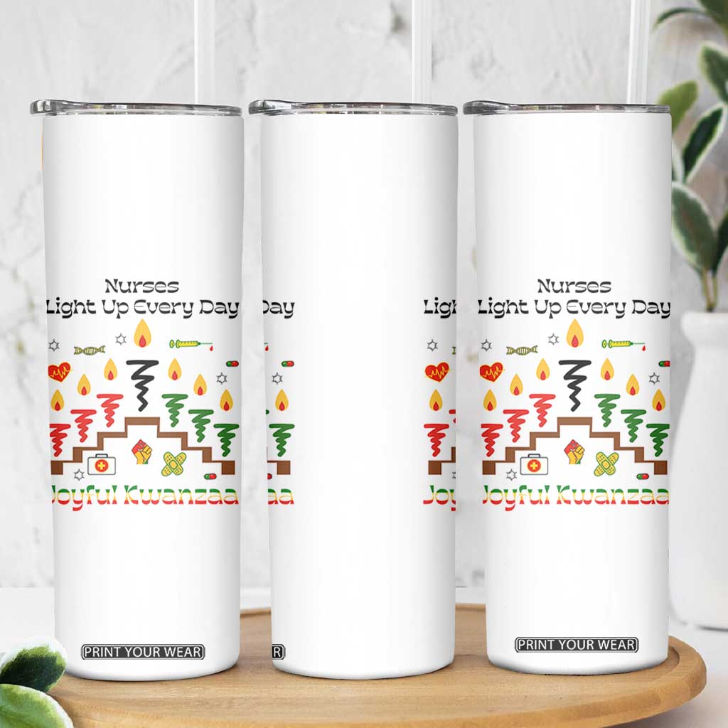 Joyful Kwanzaa Nurse Gift Skinny Tumbler Light Up Everyday TS12 Print Your Wear