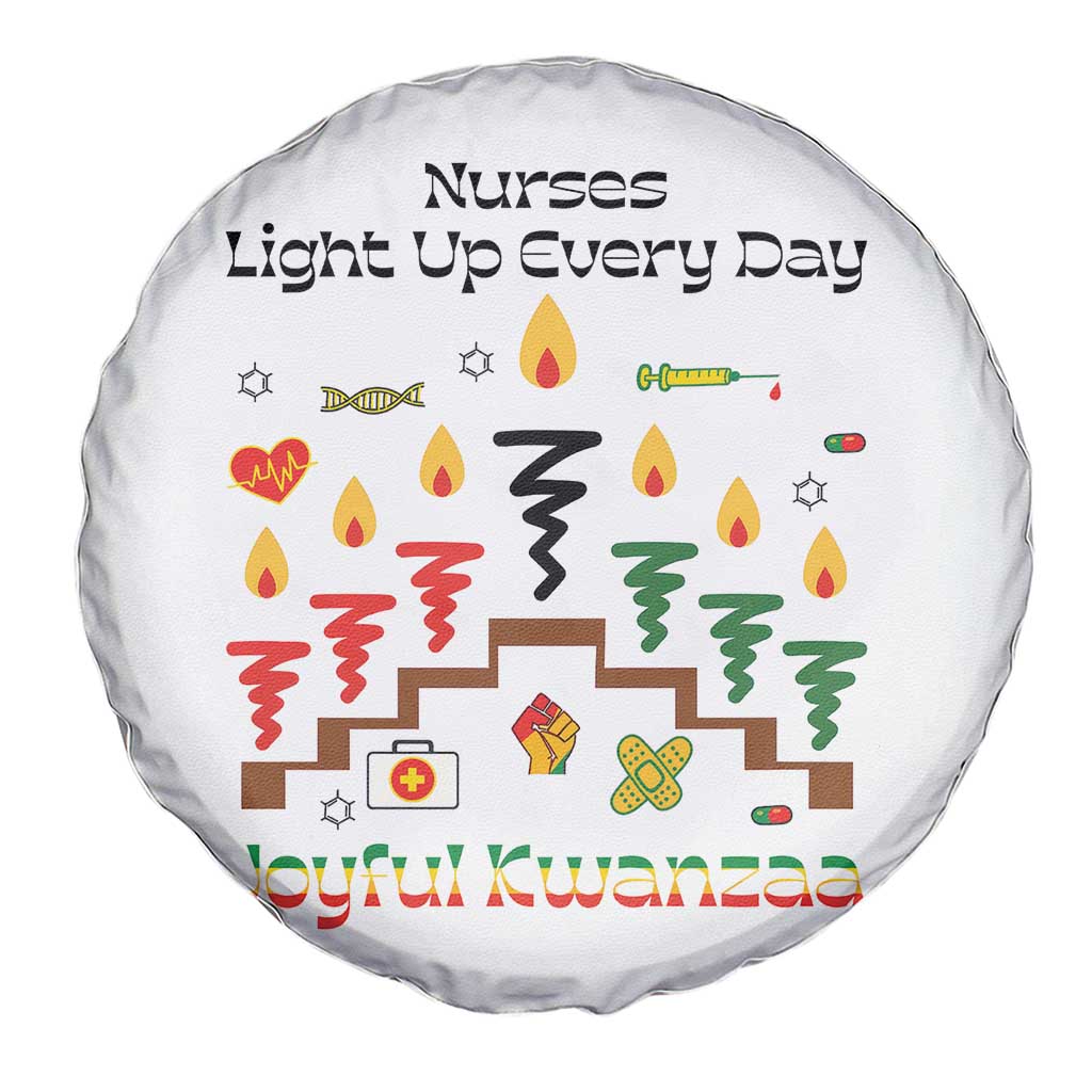 Joyful Kwanzaa Nurse Gift Spare Tire Cover Light Up Everyday - Print Your Wear