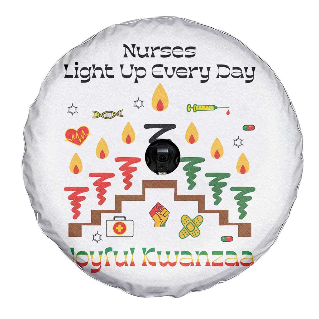Joyful Kwanzaa Nurse Gift Spare Tire Cover Light Up Everyday - Print Your Wear