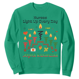 Joyful Kwanzaa Nurse Gift Sweatshirt Light Up Everyday TS12 Irish Green Print Your Wear