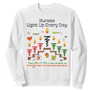 Joyful Kwanzaa Nurse Gift Sweatshirt Light Up Everyday TS12 White Print Your Wear