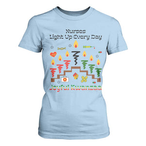 Joyful Kwanzaa Nurse Gift T Shirt For Women Light Up Everyday TS12 Light Blue Print Your Wear