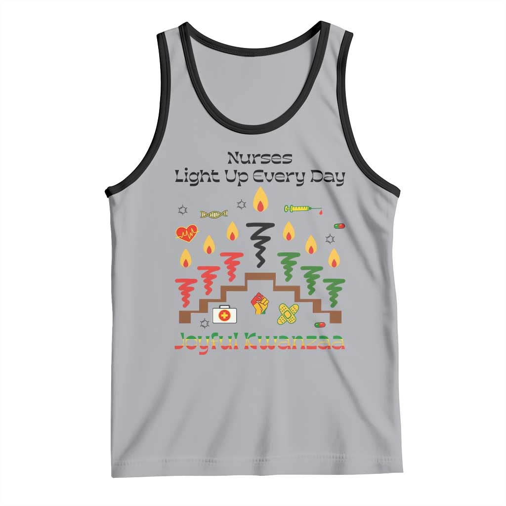 Joyful Kwanzaa Nurse Gift Tank Top Light Up Everyday TS12 Athletic Heather Black Print Your Wear
