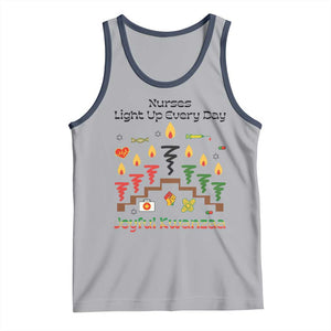 Joyful Kwanzaa Nurse Gift Tank Top Light Up Everyday TS12 Athletic Heather Navy Print Your Wear