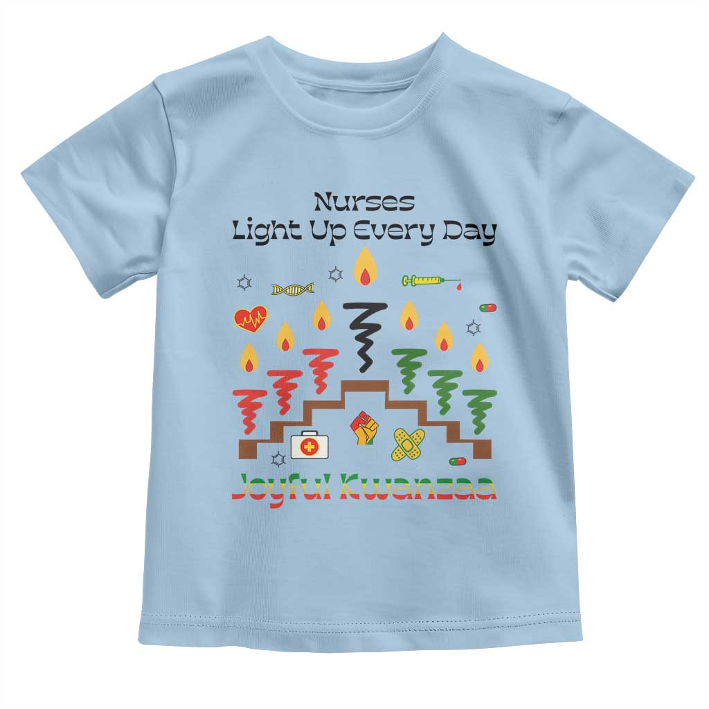 Joyful Kwanzaa Nurse Gift Toddler T Shirt Light Up Everyday TS12 Light Blue Print Your Wear