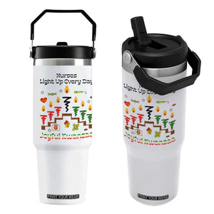 Joyful Kwanzaa Nurse Gift Flip Straw Tumbler Light Up Everyday TS12 One Size: 30 oz White Print Your Wear