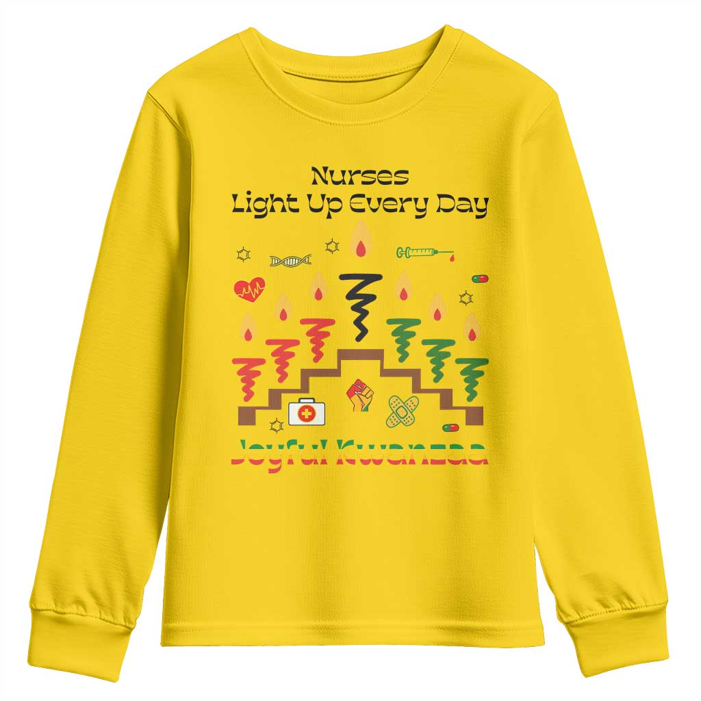 Joyful Kwanzaa Nurse Gift Youth Sweatshirt Light Up Everyday TS12 Daisy Print Your Wear