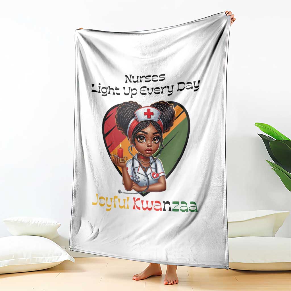 Nurses Light Up Everyday Throw Blanket Joyful Kwanzaa Celebration Gift TS12 Print Your Wear