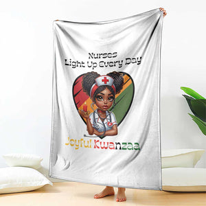 Nurses Light Up Everyday Throw Blanket Joyful Kwanzaa Celebration Gift TS12 Print Your Wear