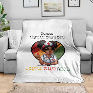 Nurses Light Up Everyday Throw Blanket Joyful Kwanzaa Celebration Gift TS12 Print Your Wear