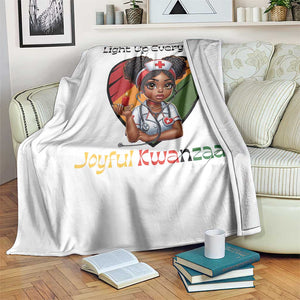 Nurses Light Up Everyday Throw Blanket Joyful Kwanzaa Celebration Gift TS12 Print Your Wear