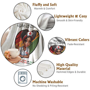 Nurses Light Up Everyday Throw Blanket Joyful Kwanzaa Celebration Gift TS12 Print Your Wear
