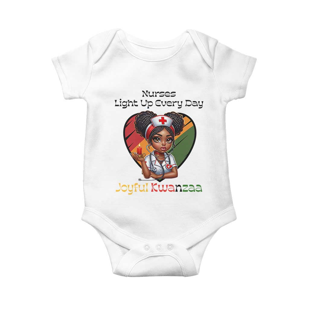 Nurses Light Up Everyday Baby Onesie Joyful Kwanzaa Celebration Gift TS12 White Print Your Wear