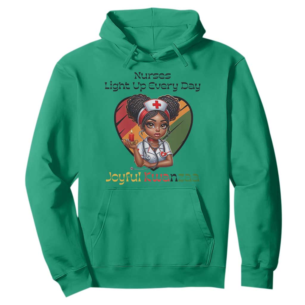 Nurses Light Up Everyday Hoodie Joyful Kwanzaa Celebration Gift TS12 Irish Green Print Your Wear