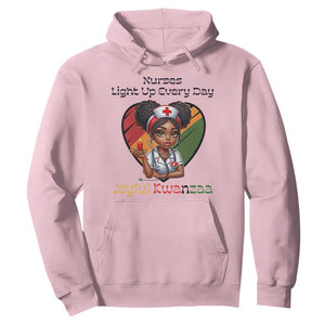 Nurses Light Up Everyday Hoodie Joyful Kwanzaa Celebration Gift TS12 Light Pink Print Your Wear