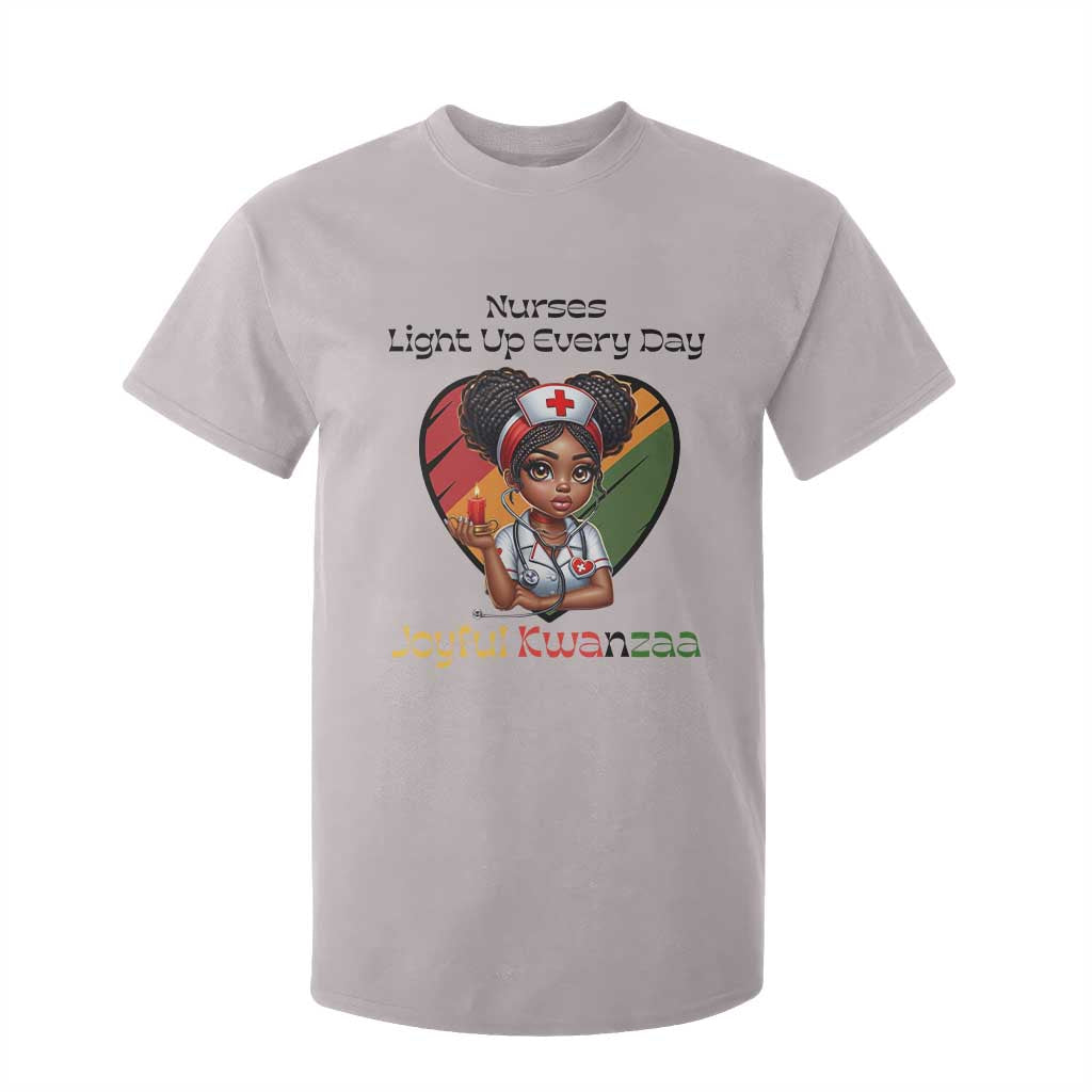 Nurses Light Up Everyday T Shirt For Kid Joyful Kwanzaa Celebration Gift TS12 Ice Gray Print Your Wear