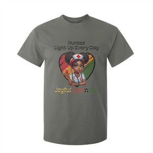 Nurses Light Up Everyday T Shirt For Kid Joyful Kwanzaa Celebration Gift TS12 Military Green Print Your Wear