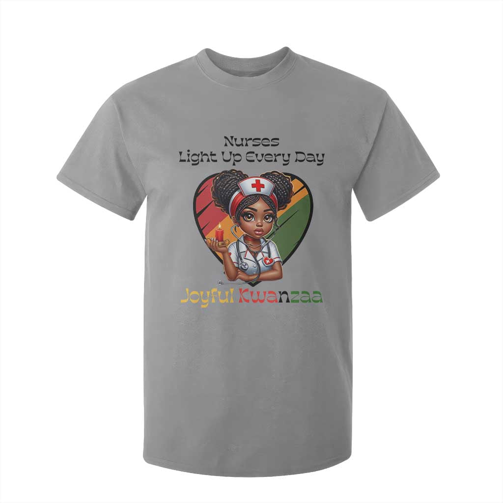 Nurses Light Up Everyday T Shirt For Kid Joyful Kwanzaa Celebration Gift TS12 Sport Gray Print Your Wear