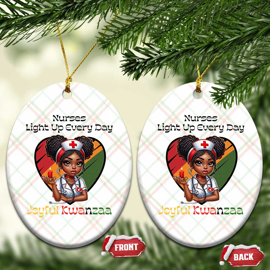 Nurses Light Up Everyday Ceramic Ornament Joyful Kwanzaa Celebration Gift TS12 Print Your Wear