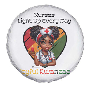 Nurses Light Up Everyday Spare Tire Cover Joyful Kwanzaa Celebration Gift - Print Your Wear