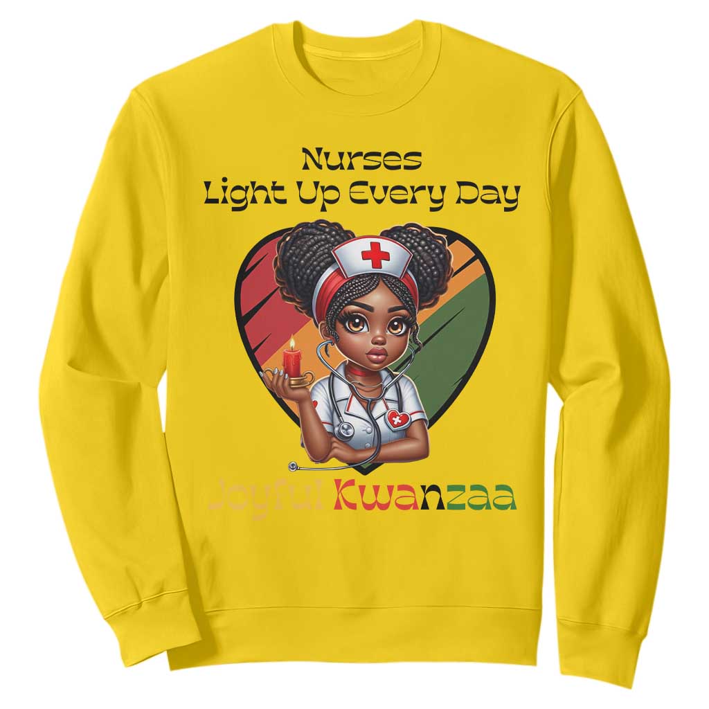 Nurses Light Up Everyday Sweatshirt Joyful Kwanzaa Celebration Gift TS12 Daisy Print Your Wear