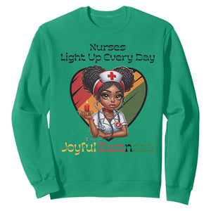 Nurses Light Up Everyday Sweatshirt Joyful Kwanzaa Celebration Gift TS12 Irish Green Print Your Wear