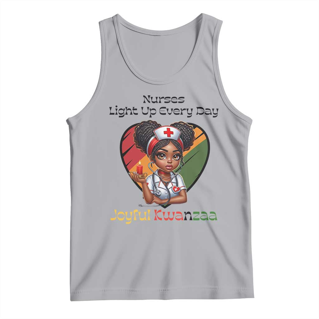 Nurses Light Up Everyday Tank Top Joyful Kwanzaa Celebration Gift TS12 Athletic Heather Print Your Wear