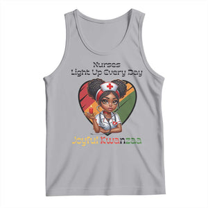 Nurses Light Up Everyday Tank Top Joyful Kwanzaa Celebration Gift TS12 Athletic Heather Print Your Wear
