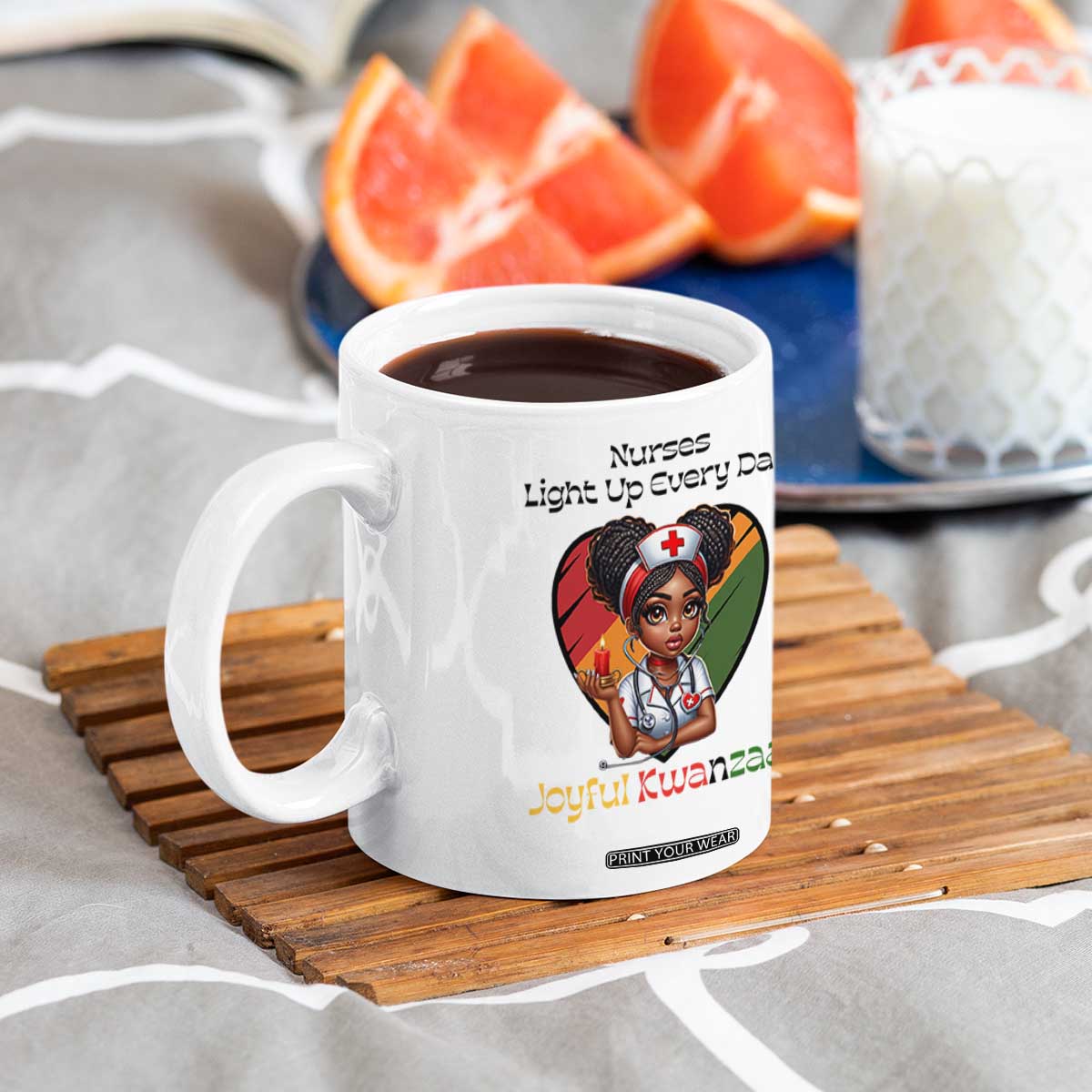 Nurses Light Up Everyday Coffee Mug Joyful Kwanzaa Celebration Gift TS12 Print Your Wear