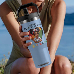 Nurses Light Up Everyday Flip Straw Tumbler Joyful Kwanzaa Celebration Gift TS12 One Size: 30 oz Light Blue Print Your Wear