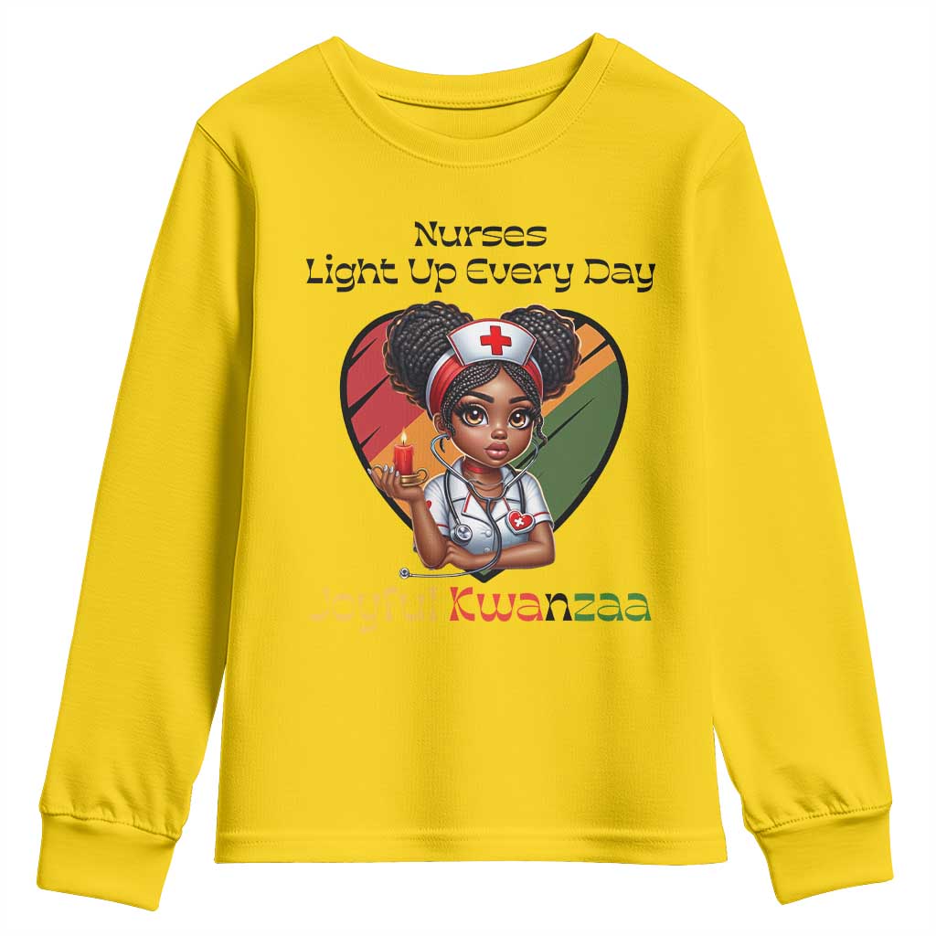 Nurses Light Up Everyday Youth Sweatshirt Joyful Kwanzaa Celebration Gift TS12 Daisy Print Your Wear