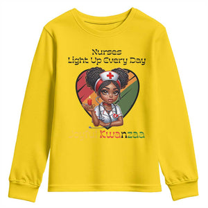 Nurses Light Up Everyday Youth Sweatshirt Joyful Kwanzaa Celebration Gift TS12 Daisy Print Your Wear