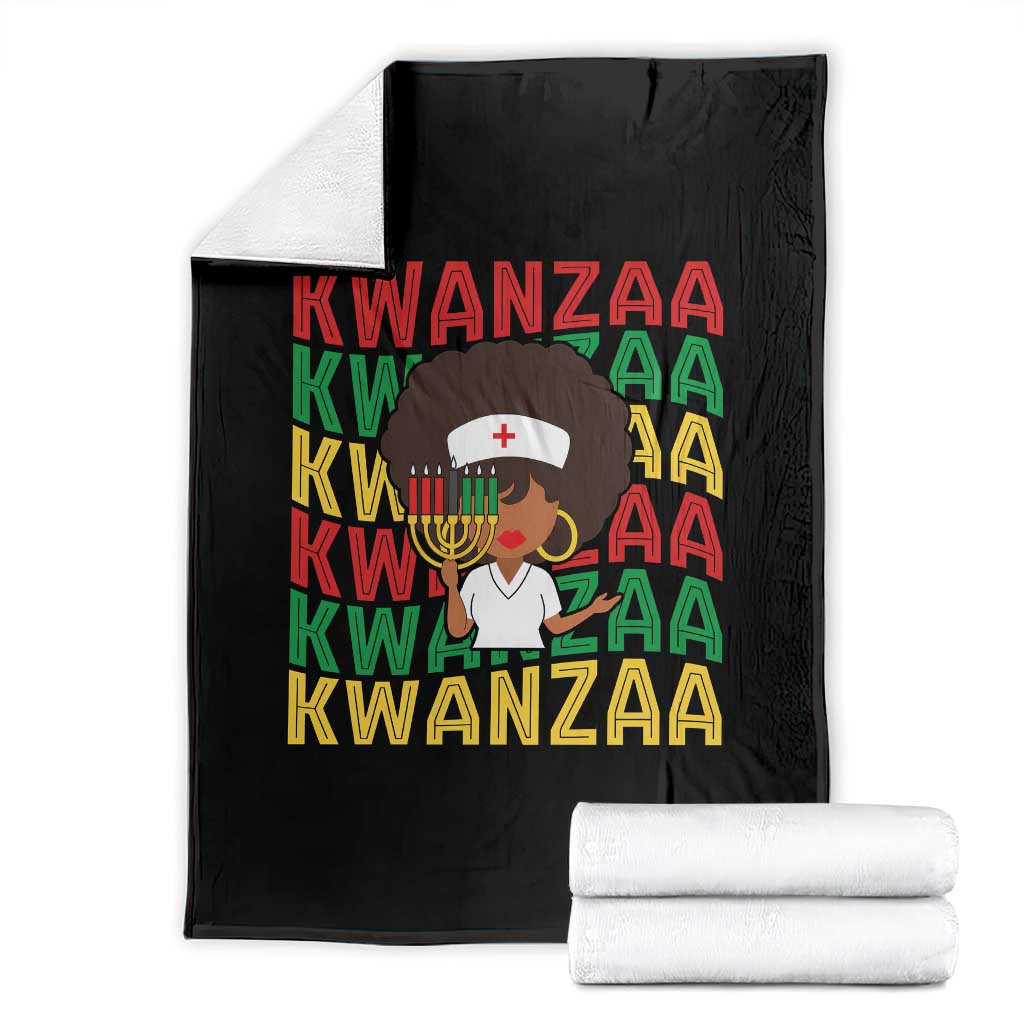 Kwanzaa Nurse Pride Throw Blanket African Heritage Holiday Gift TS12 Black Print Your Wear
