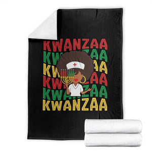 Kwanzaa Nurse Pride Throw Blanket African Heritage Holiday Gift TS12 Black Print Your Wear