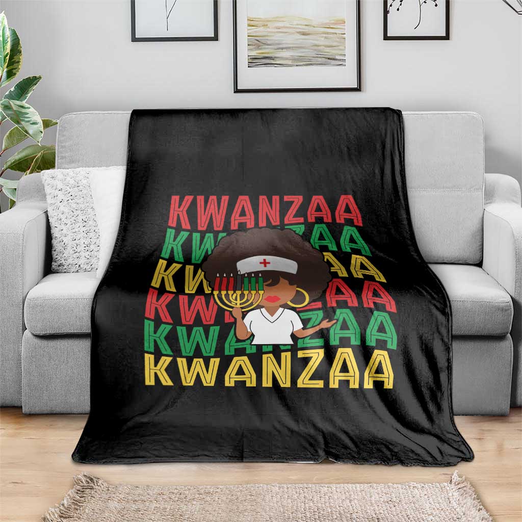 Kwanzaa Nurse Pride Throw Blanket African Heritage Holiday Gift TS12 Print Your Wear
