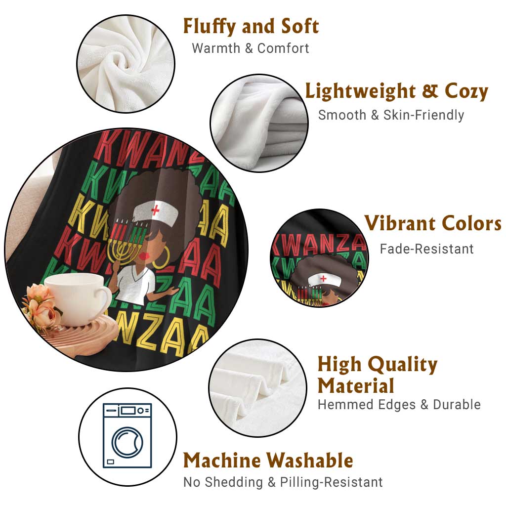 Kwanzaa Nurse Pride Throw Blanket African Heritage Holiday Gift TS12 Print Your Wear