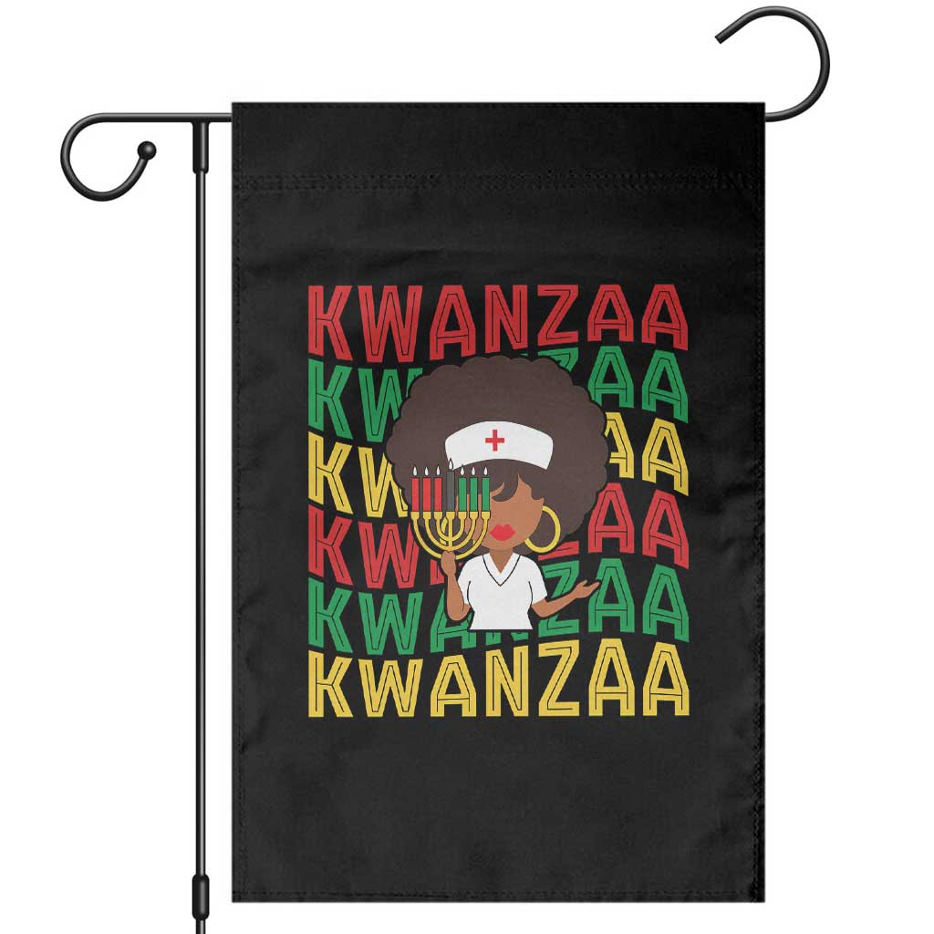 Kwanzaa Nurse Pride Garden Flag African Heritage Holiday Gift TS12 Black Print Your Wear