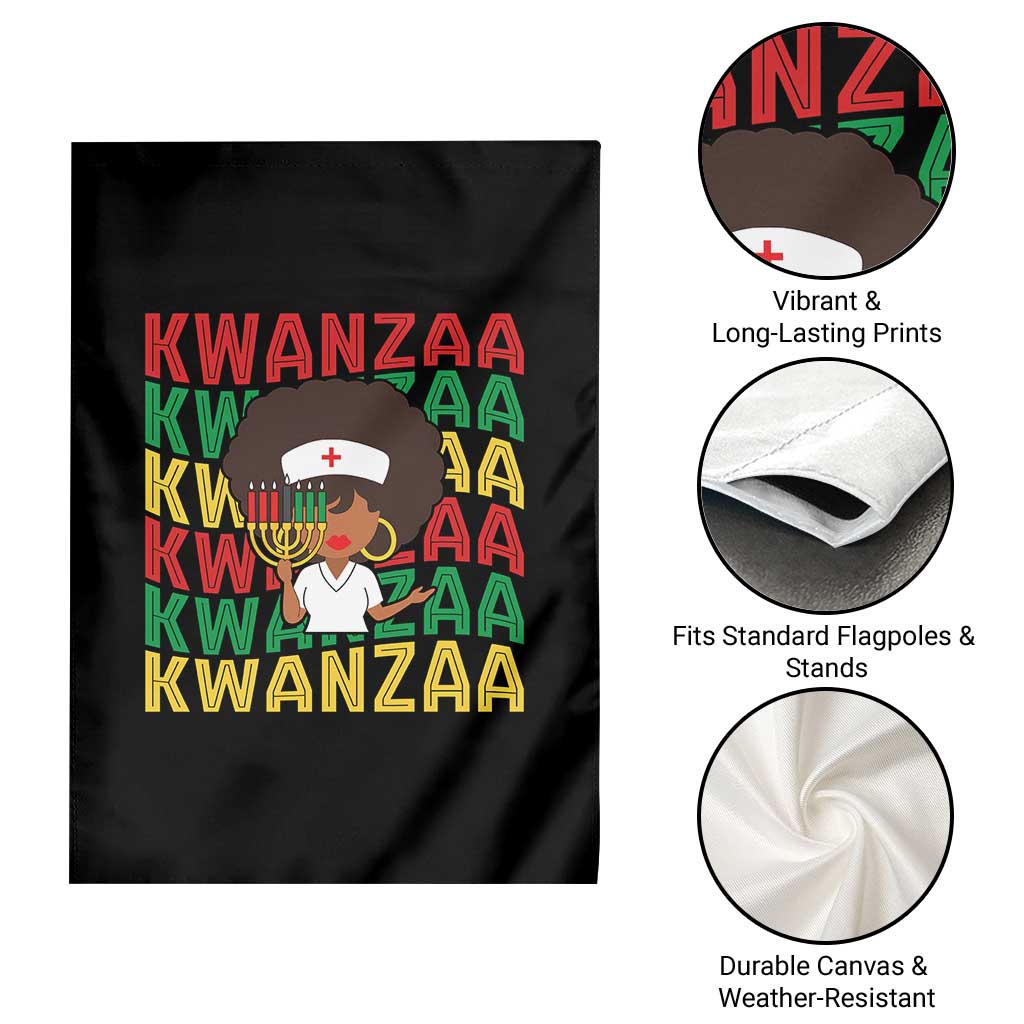 Kwanzaa Nurse Pride Garden Flag African Heritage Holiday Gift TS12 Print Your Wear