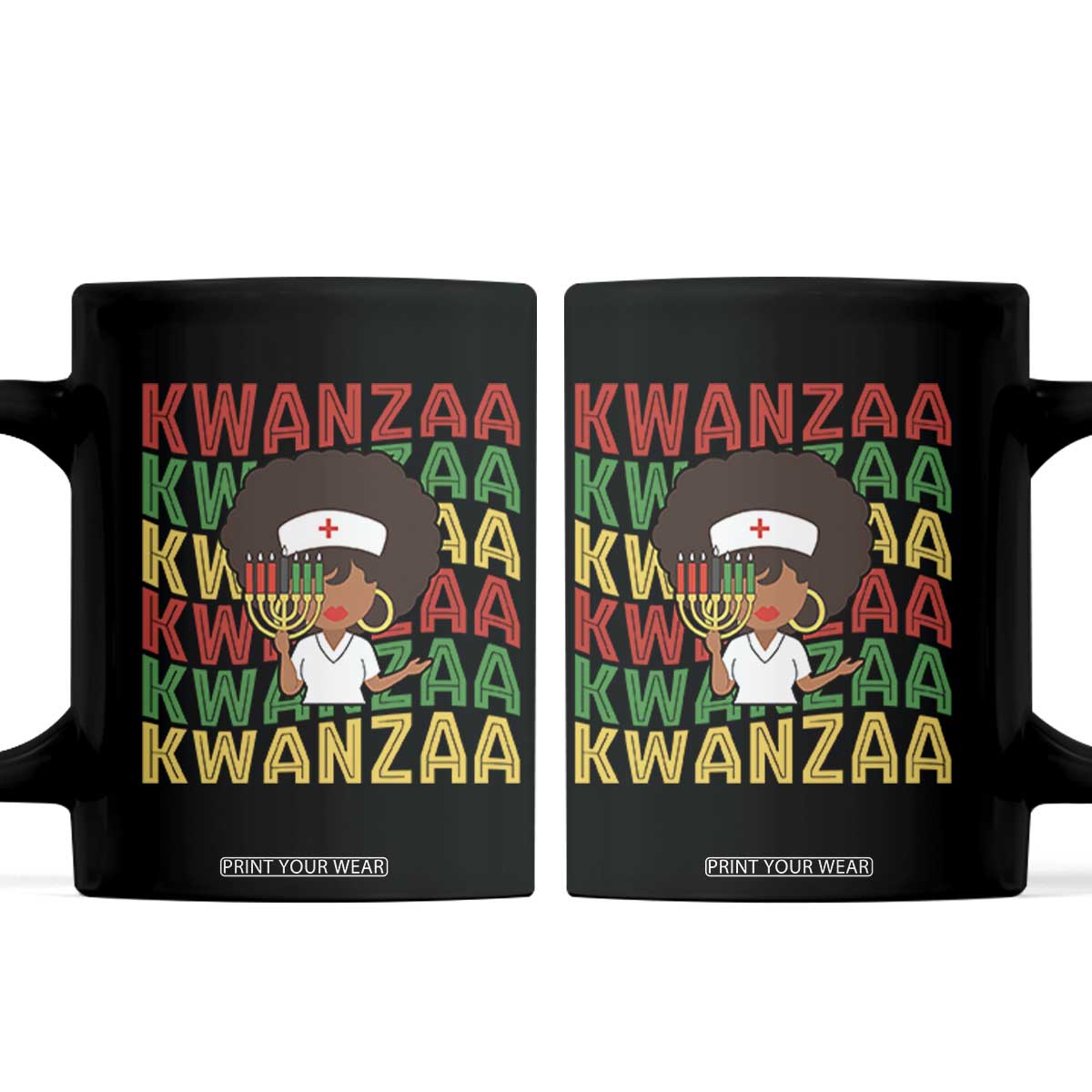 Kwanzaa Nurse Pride Coffee Mug African Heritage Holiday Gift TS12 Black Print Your Wear