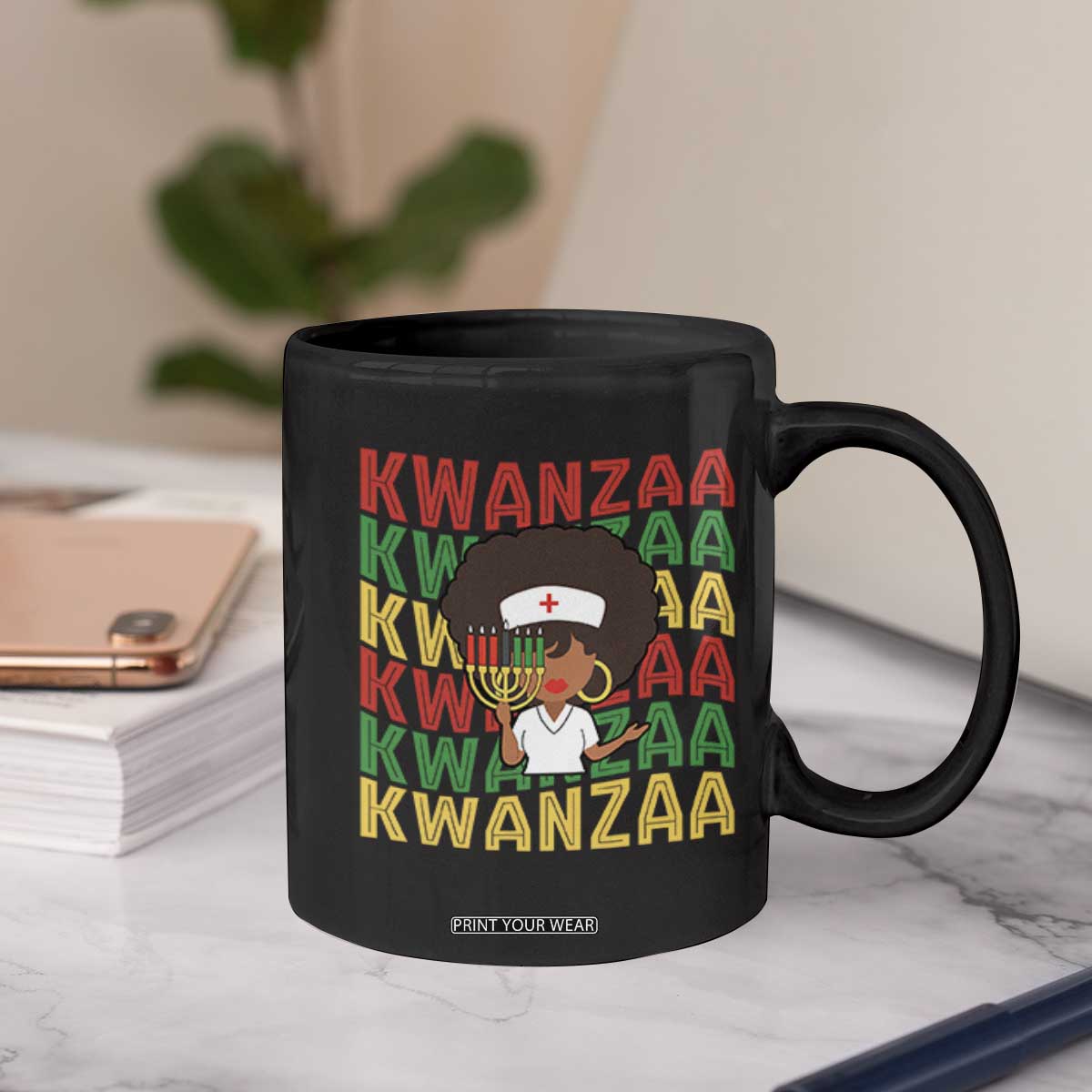Kwanzaa Nurse Pride Coffee Mug African Heritage Holiday Gift TS12 Print Your Wear