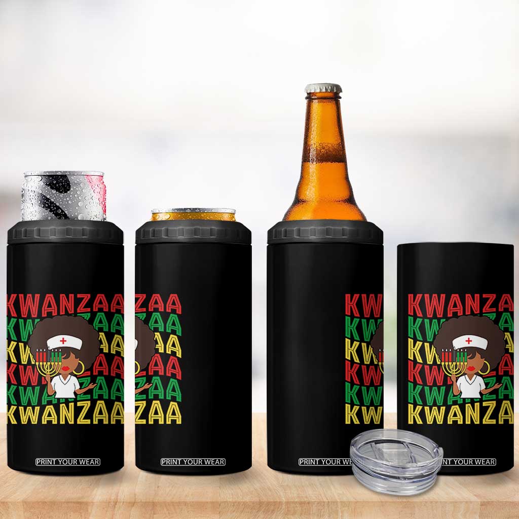 Kwanzaa Nurse Pride 4 in 1 Can Cooler Tumbler African Heritage Holiday Gift TS12 Print Your Wear
