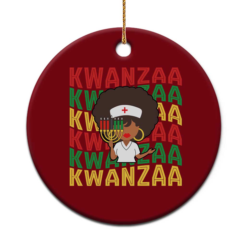 Kwanzaa Nurse Pride Ceramic Ornament African Heritage Holiday Gift TS12 1pc Red Print Your Wear