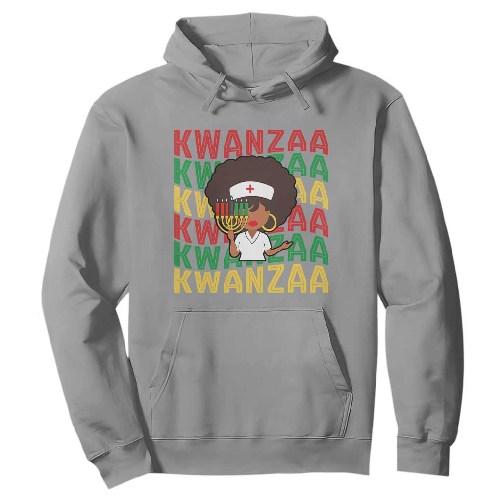 Kwanzaa Nurse Pride Hoodie African Heritage Holiday Gift TS12 Sport Gray Print Your Wear